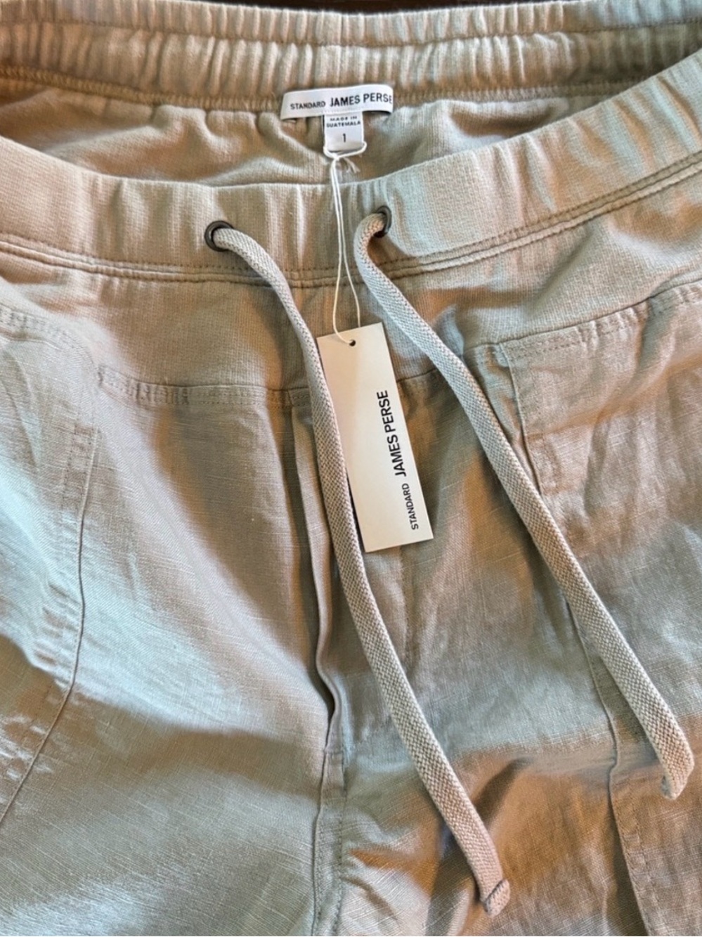 Standard James Perse Utility Drawstring Linen Straight Leg Pants 1 Small - Picture 6 of 6